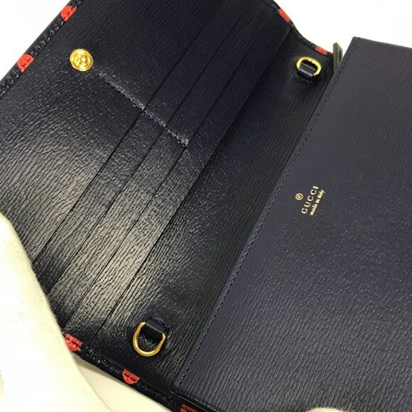 GUCCI Navy Horsebit Wallet - Picture 12 of 16